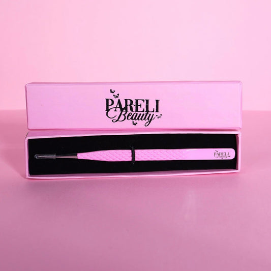 Straight isolation pink tweezer